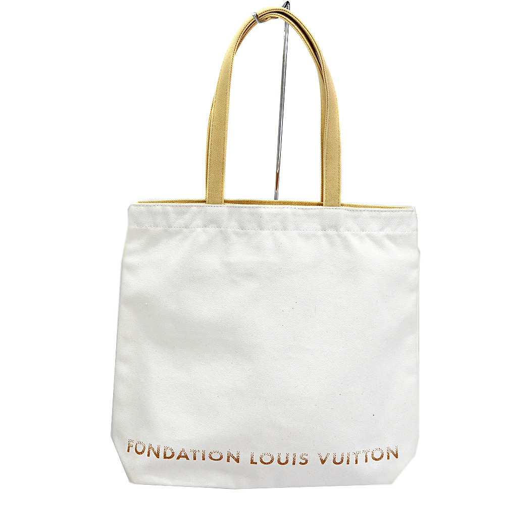 Louis Vuitton Fondation Tote Bag White Beige